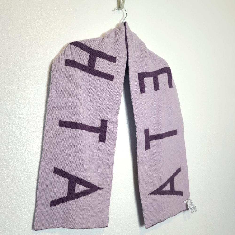 ATHLETA Daily Knit Cashmere Wool Blend Reversible Purple Cozy Scarf - Picture 8 of 8
